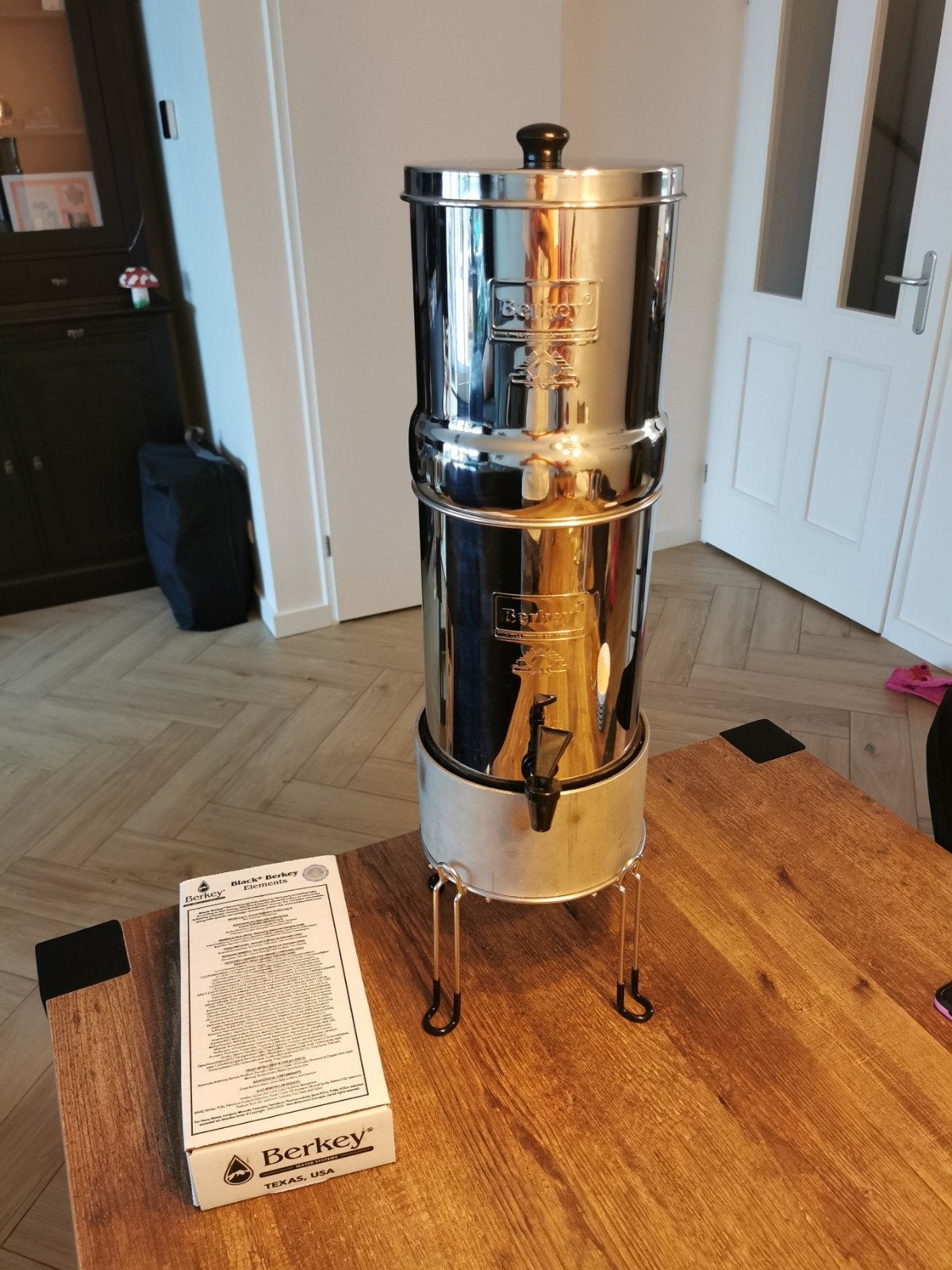 Berkey travel waterfilter met standaard, Ophalen