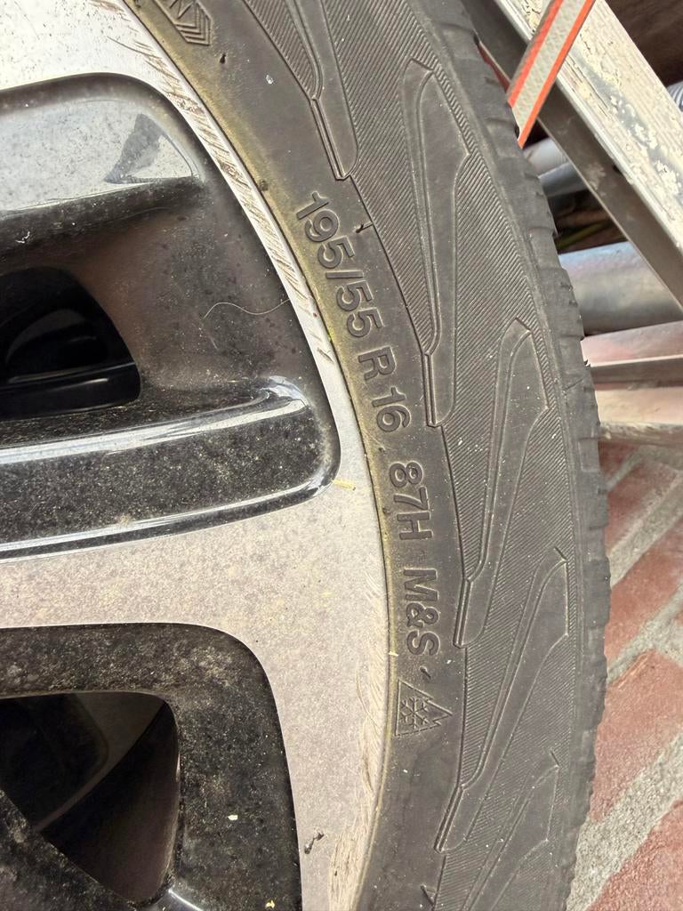 DS velgen met winterbanden 195/55 R16, Auto-onderdelen, Banden en Velgen, Ophalen, Gebruikt, 16 inch, Banden en Velgen