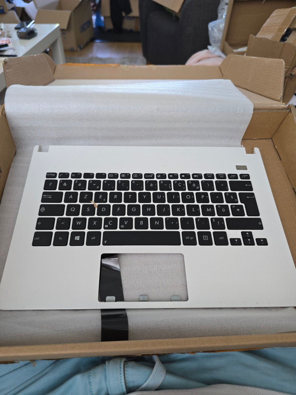 ASUS Laptop Toetsenbord AZERTY - Wit (Zonder Touchpad), Computers en Software, Toetsenborden, Verzenden, ASUS, Bedraad, Nieuw