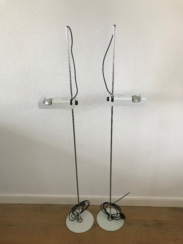 2 Vintage Joe Colombo Oluce 3319 Spider vloerlamp lamp, Ophalen, Nvt, 150 tot 200 cm, Nvt
