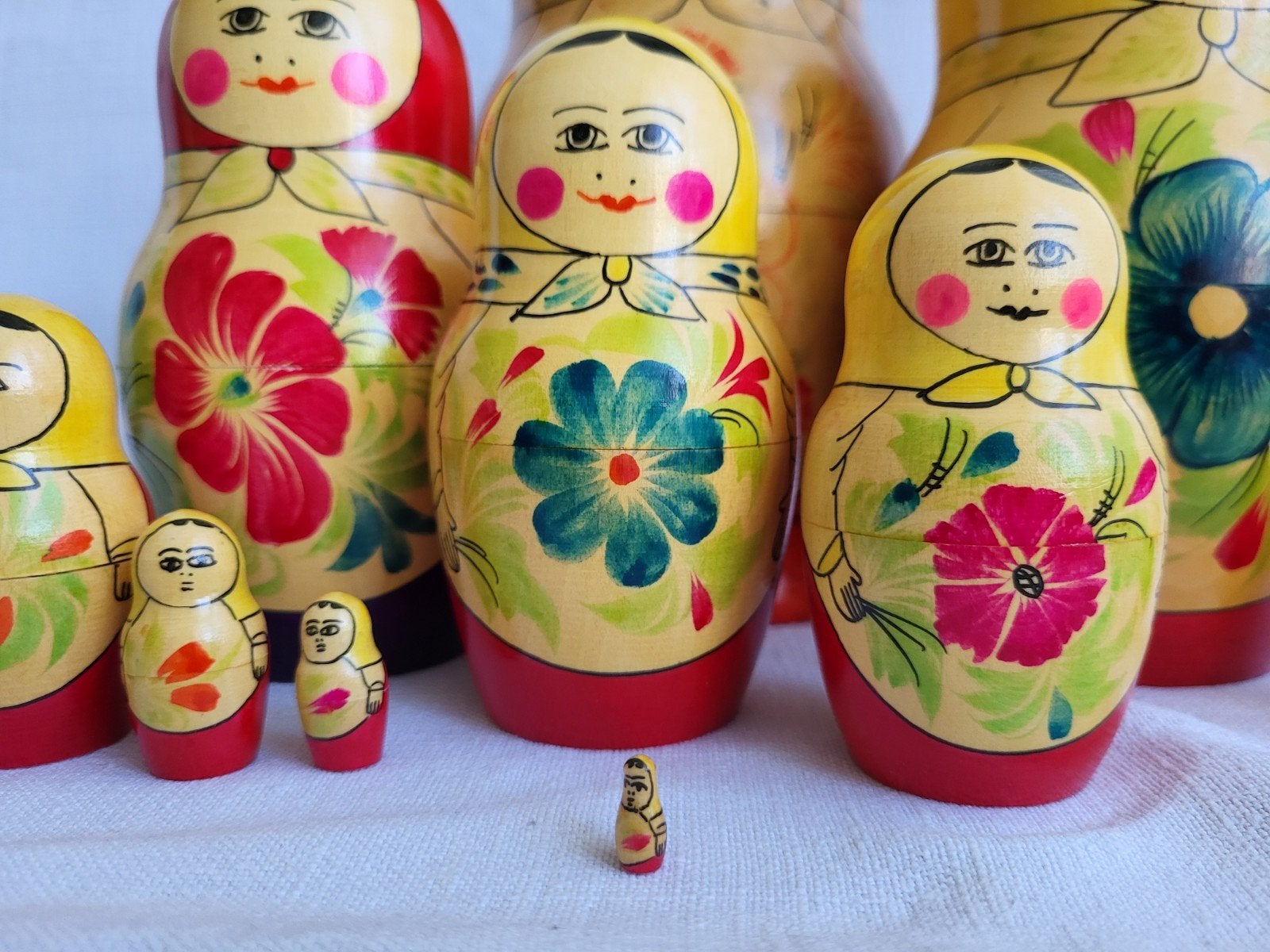 oude grote matroesjka 10 delig, Ophalen of Verzenden, Gebruikt