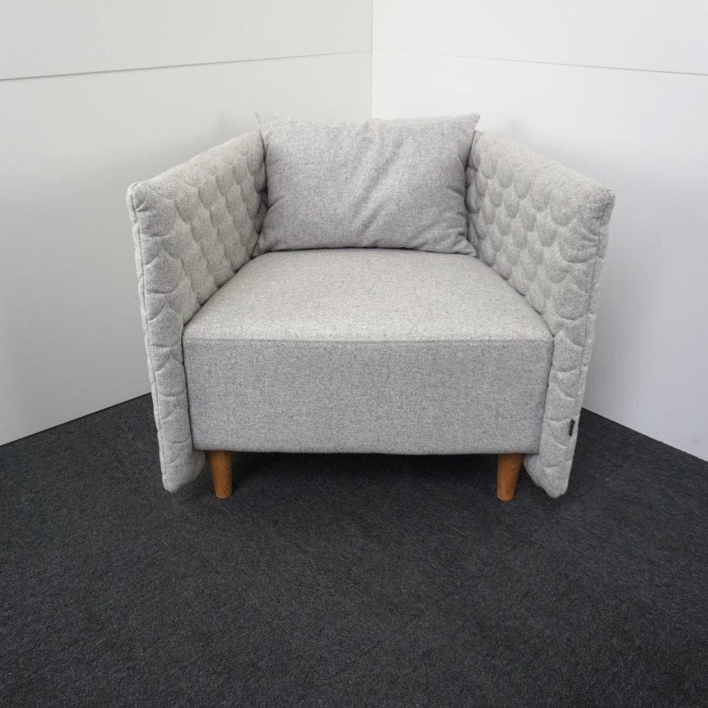 Naughtone Cloud Quilt Design Fauteuil | Lichtgrijs, Hout, Gebruikt, -, Minder dan 75 cm