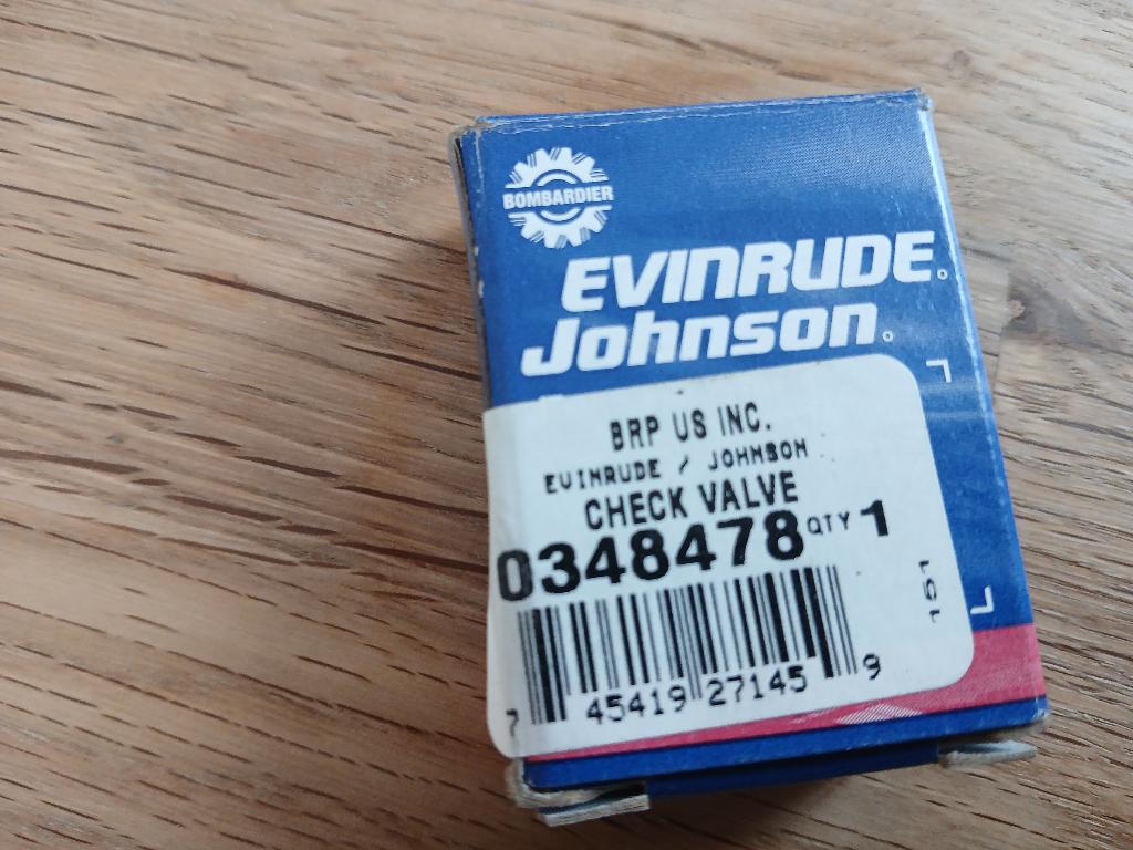 Terugslagklep checkvalve Evinrude Johnson 0348478, Watersport en Boten, Ophalen of Verzenden, Nieuw, Motor en Techniek