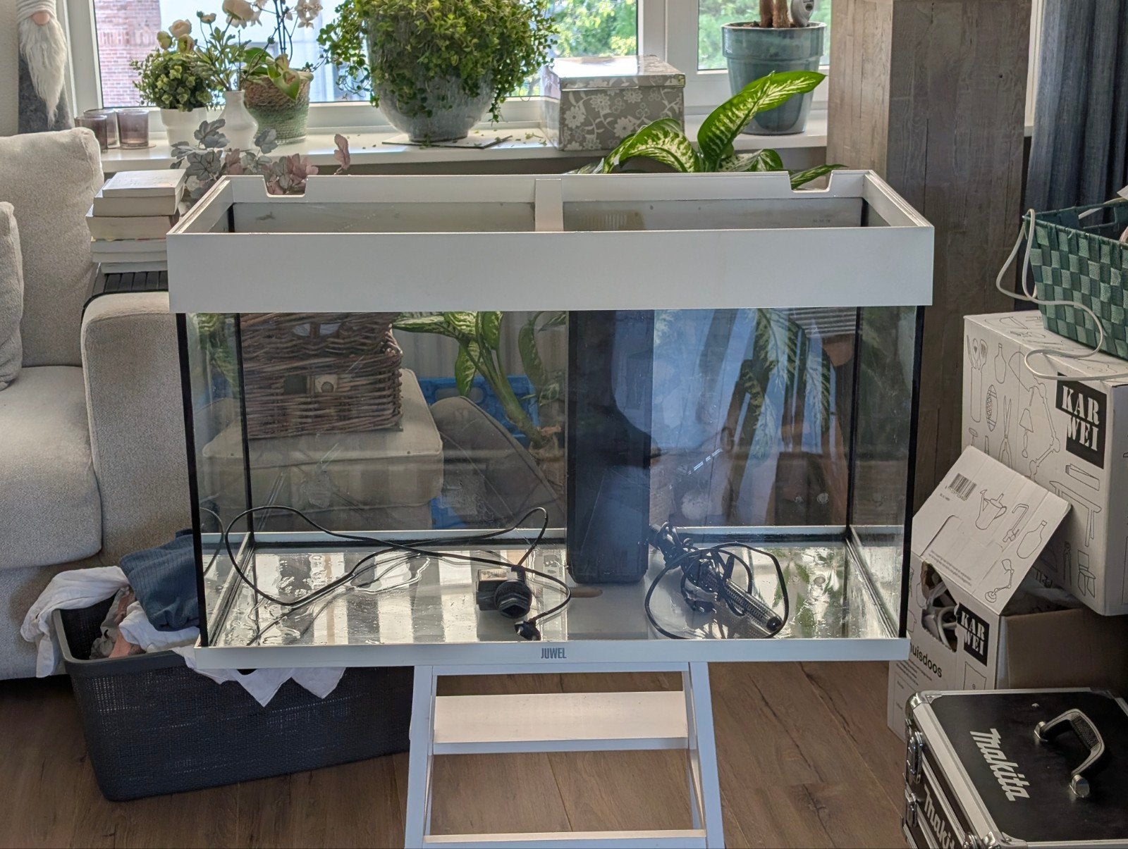 Juwel Rio 125 aquarium wit (zonder kast)., Dieren en Toebehoren, Ophalen, Zo goed als nieuw, Leeg aquarium, Verwarming