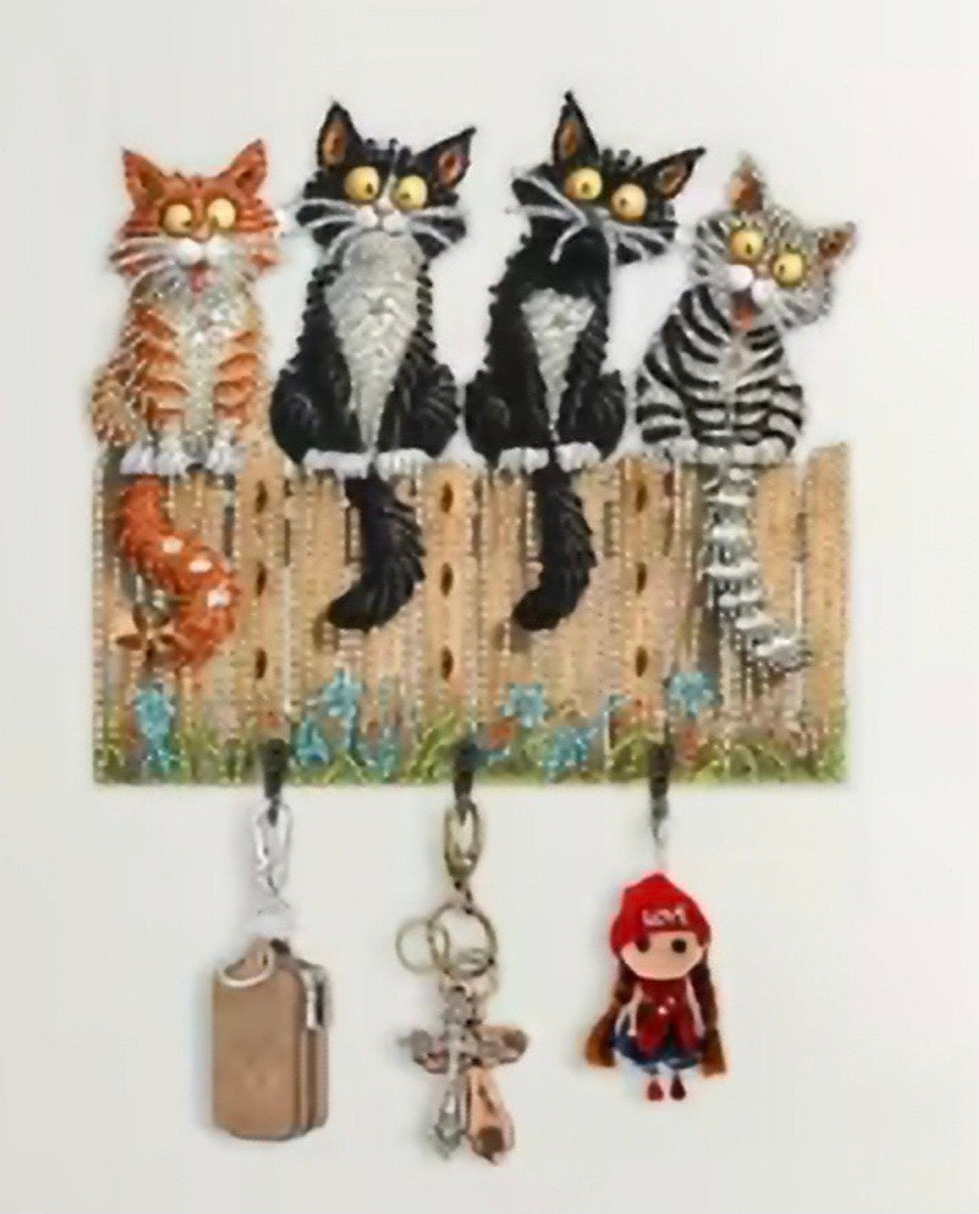 KATTEN Sleutelrekje - NIEUWE Diamond Painting, Ophalen of Verzenden, Nieuw