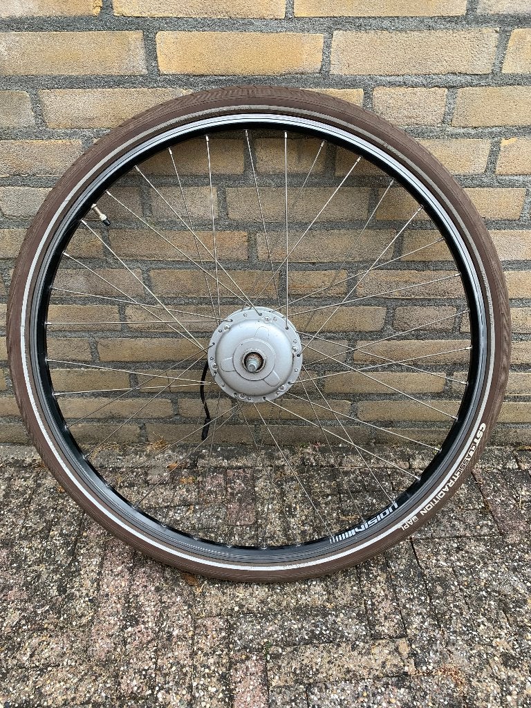 28 inch voorwiel met Bafang motor, Fietsen en Brommers, Fietsonderdelen, Gebruikt, Bafang, Motor, Aluminium