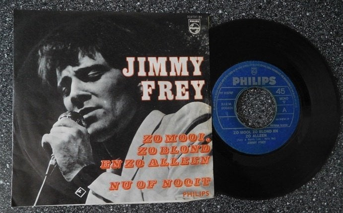 Jimmy Frey - zo mooi zo blond en zo alleen (vanaf € 2,00), Cd's en Dvd's, Ophalen of Verzenden, Zo goed als nieuw, 7 inch, Levenslied of Smartlap