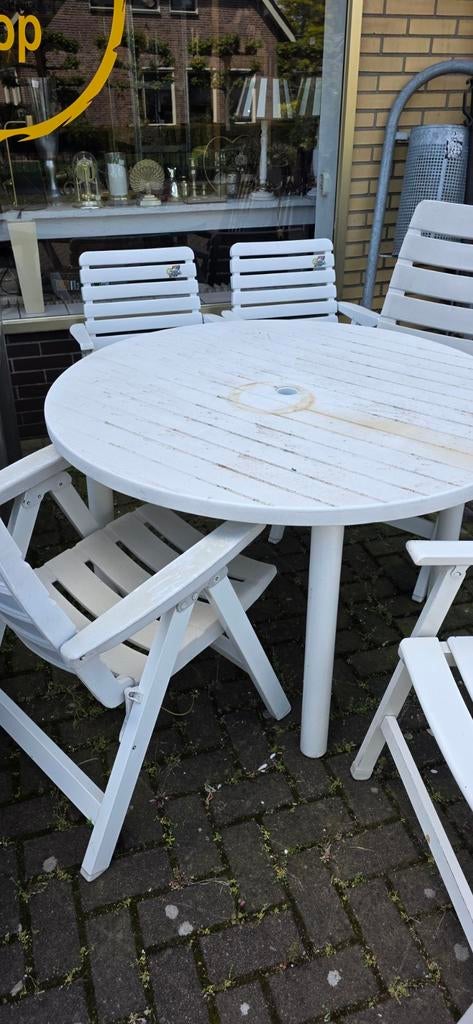 Gratis tuinset - tafel met 4 stoelen, Ophalen, Gebruikt