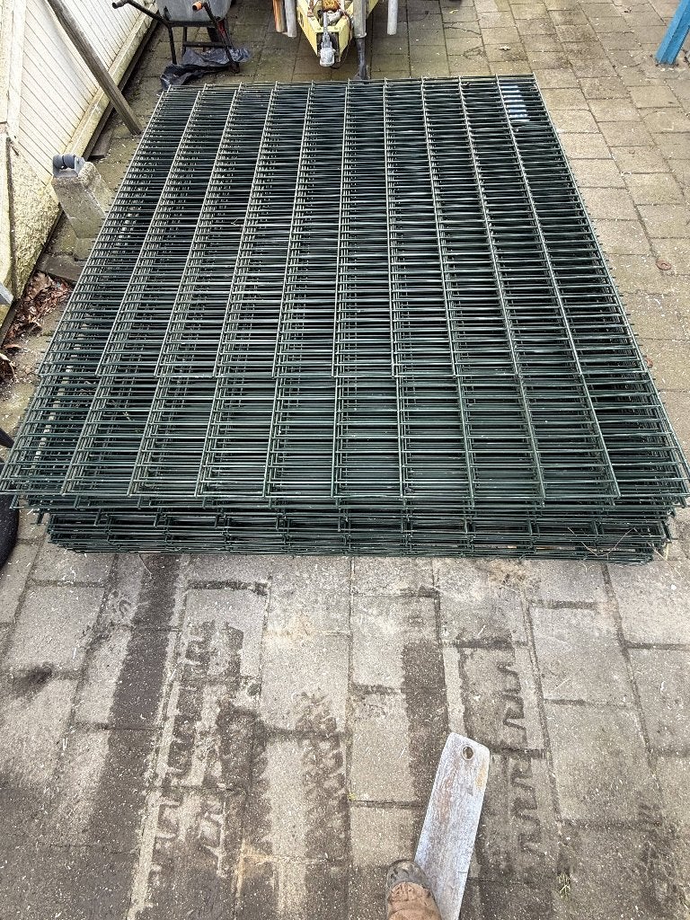 Hekwerk dubbel staafmat groen | div afmetingen, Ophalen, Gebruikt, IJzer, Dubbelstaafmat hekwerk