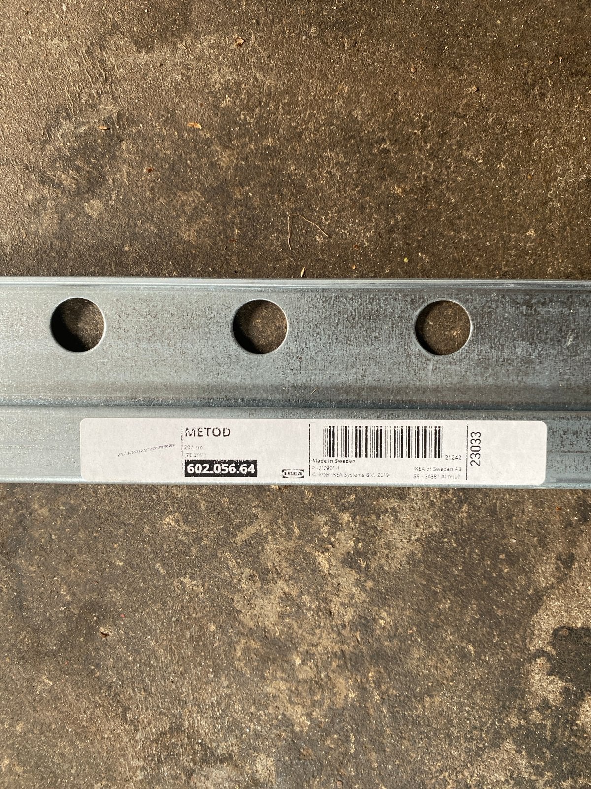 IKEA METOD ophangrail 602.056.64, Huis en Inrichting, 100 tot 150 cm, Ophalen of Verzenden, Zo goed als nieuw, Minder dan 25 cm