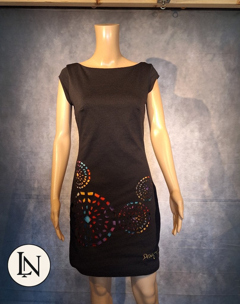 Desigual jurk(M), Maat 38/40 (M), Verzenden, Zwart, Zo goed als nieuw