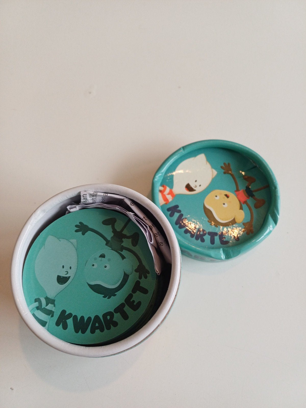 Set van 3 mini-spellen: Kwartet en Kaartspel, Een of twee spelers, Ophalen of Verzenden, Gebruikt, Diverse