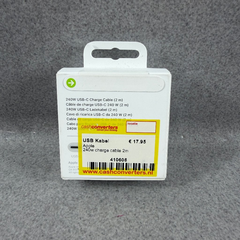 Apple USB-C | 240W Charge Cable (2M)  nieuw | A2794 | 410608, Audio, Tv en Foto, Ophalen of Verzenden, Nieuw