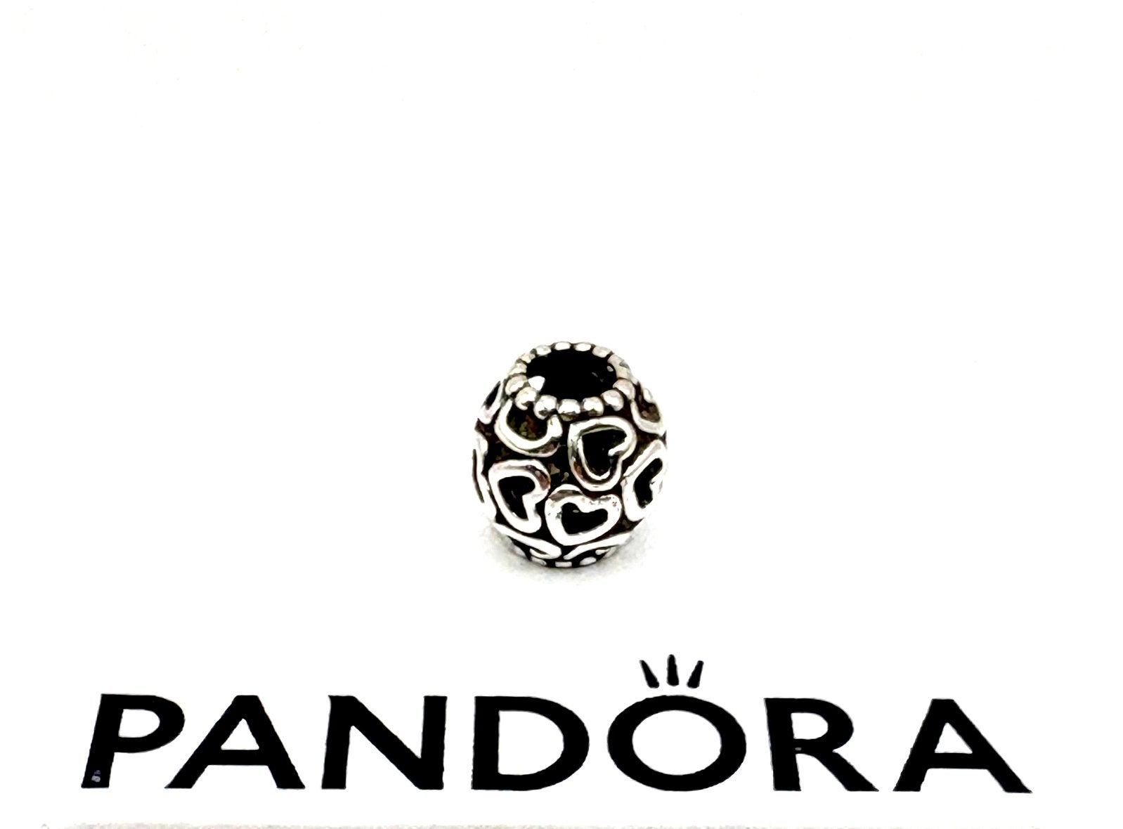 Pandora bezel Overal Harten Bedel, Sieraden, Tassen en Uiterlijk, Ophalen of Verzenden, Zo goed als nieuw, Zilver, Pandora