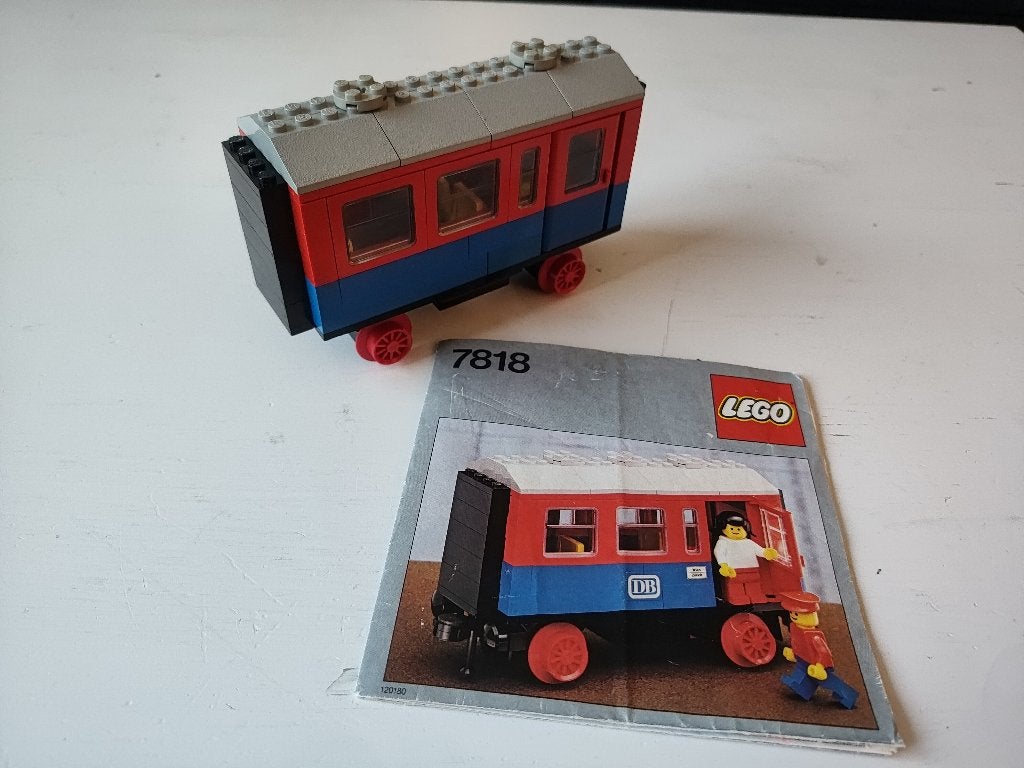 Lego 7818 Vintage Trein Passenger Carriage, Lego, Ophalen of Verzenden, Complete set, Inclusief instructies