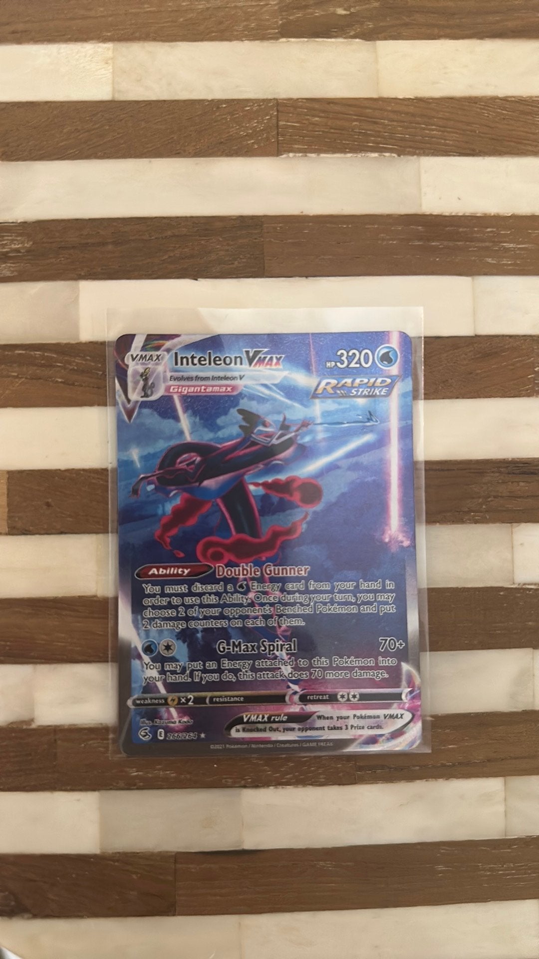 Pokemon Inteleon VMAX 266/264 Fusion strike, Verzenden, Nieuw
