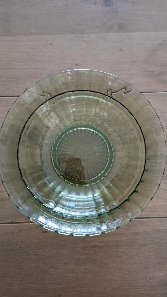 Schaal lichtgroen Copier Leerdam, Antiek en Kunst, Antiek | Glas en Kristal, Ophalen of Verzenden