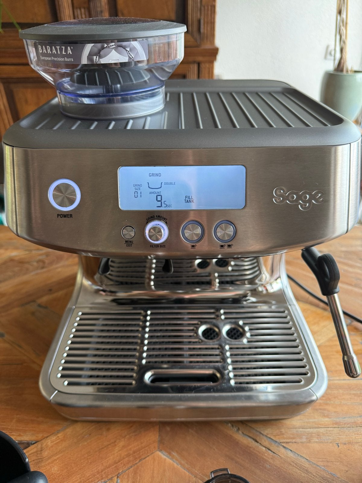 Sage the Barista Pro RVS Espressomachine, Witgoed en Apparatuur, Afneembaar waterreservoir, Espresso apparaat, Zo goed als nieuw