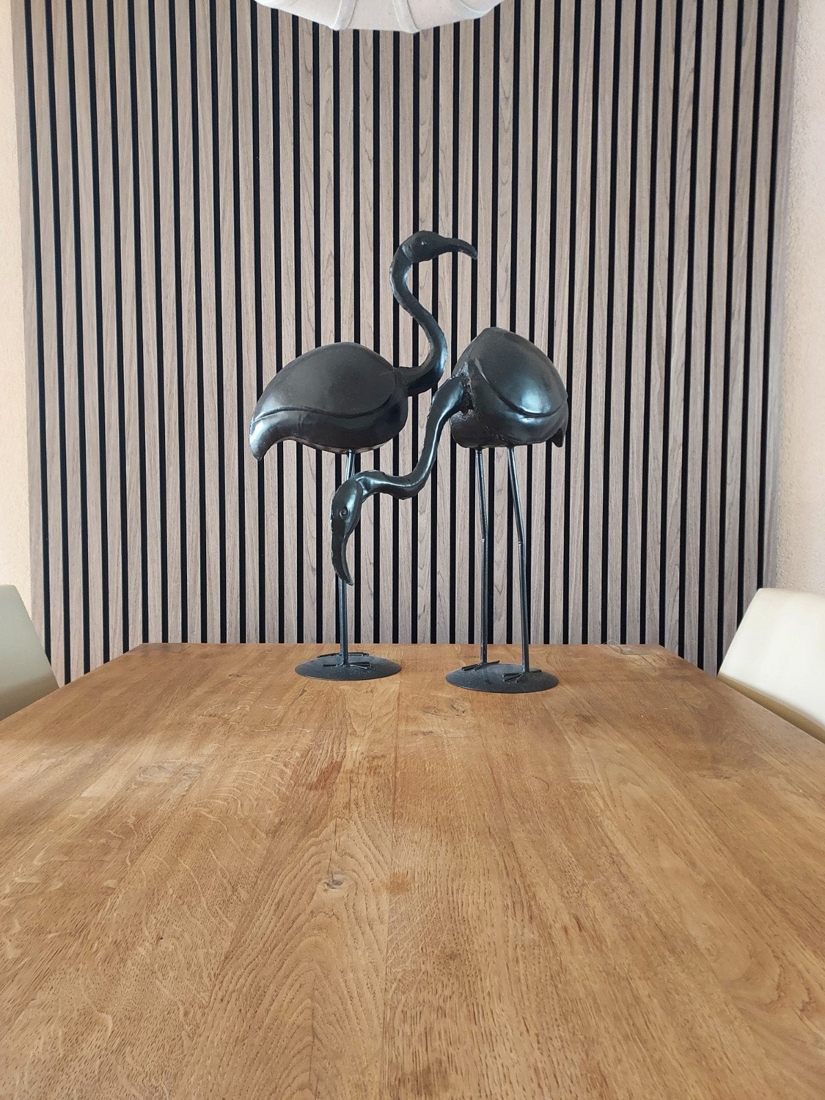 Set van 2 metalen flamingo's op voet - decoratie, Ophalen