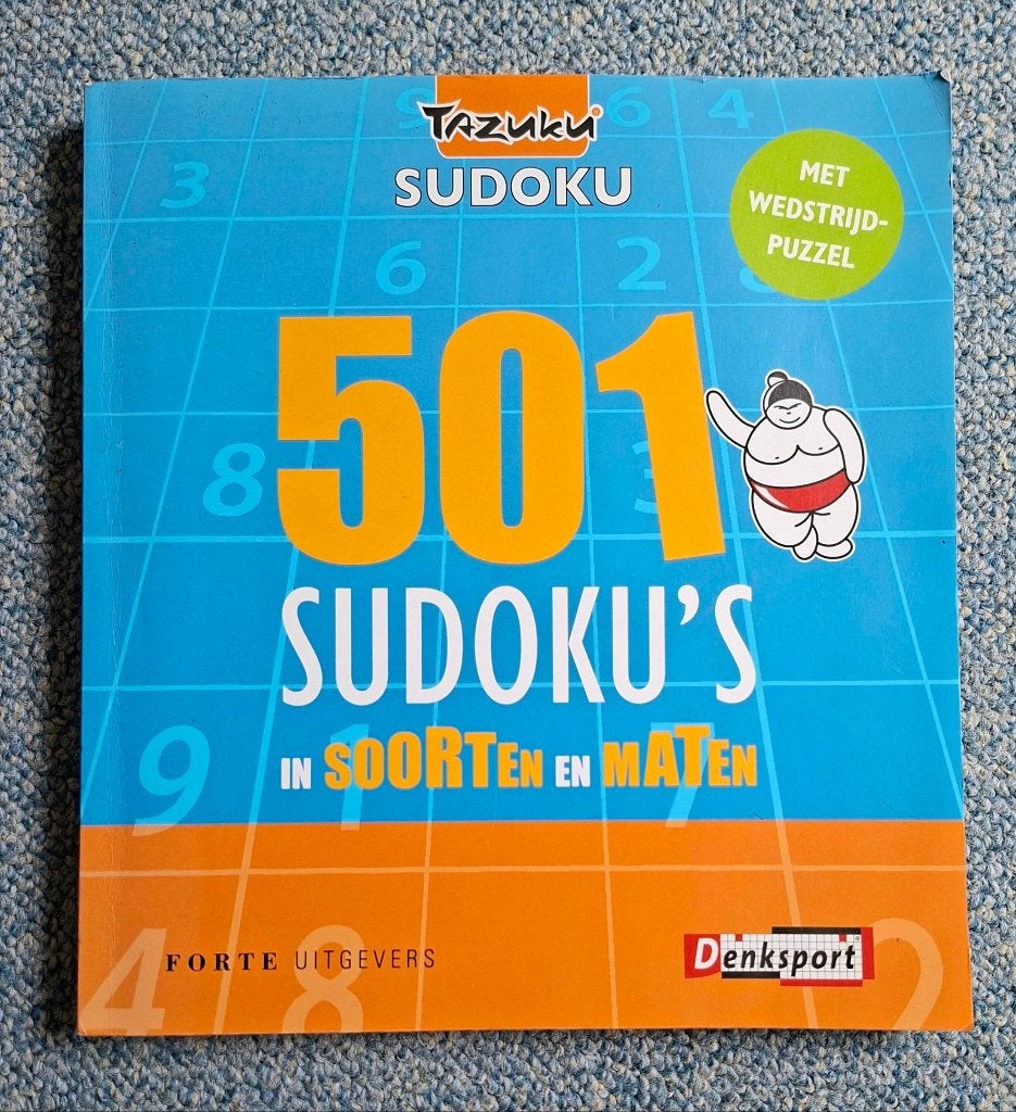 Sudoku puzzelboek, Ophalen of Verzenden, Minder dan 500 stukjes, Zo goed als nieuw, Puzzelboek