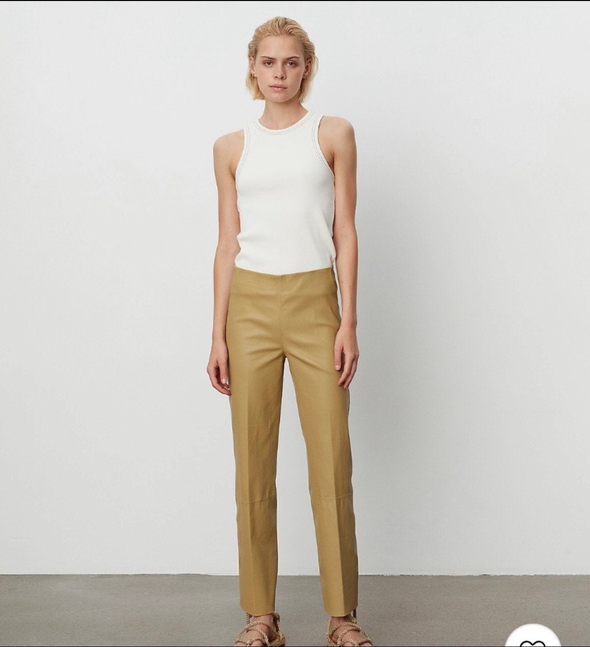 Day Birger er Mikkelsen leren broek 38 NP 500,00 euro, Maat 38/40 (M), Overige kleuren, Ophalen of Verzenden, Zo goed als nieuw