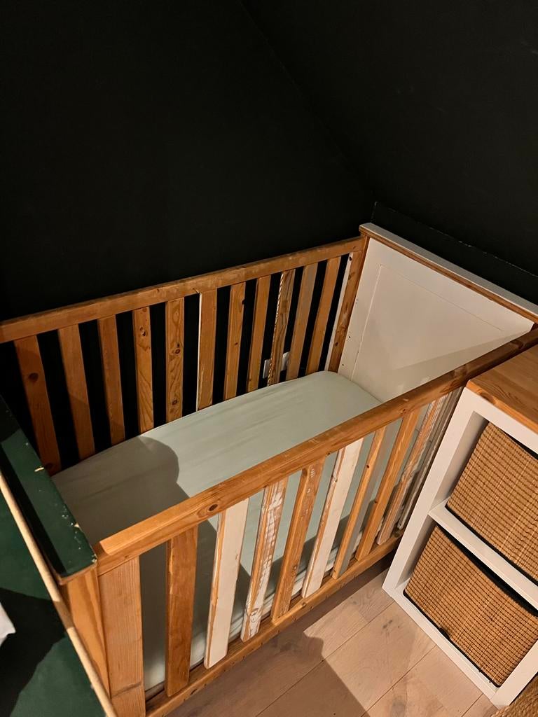 Steigerhouten ledikant, Ophalen of Verzenden, Gebruikt