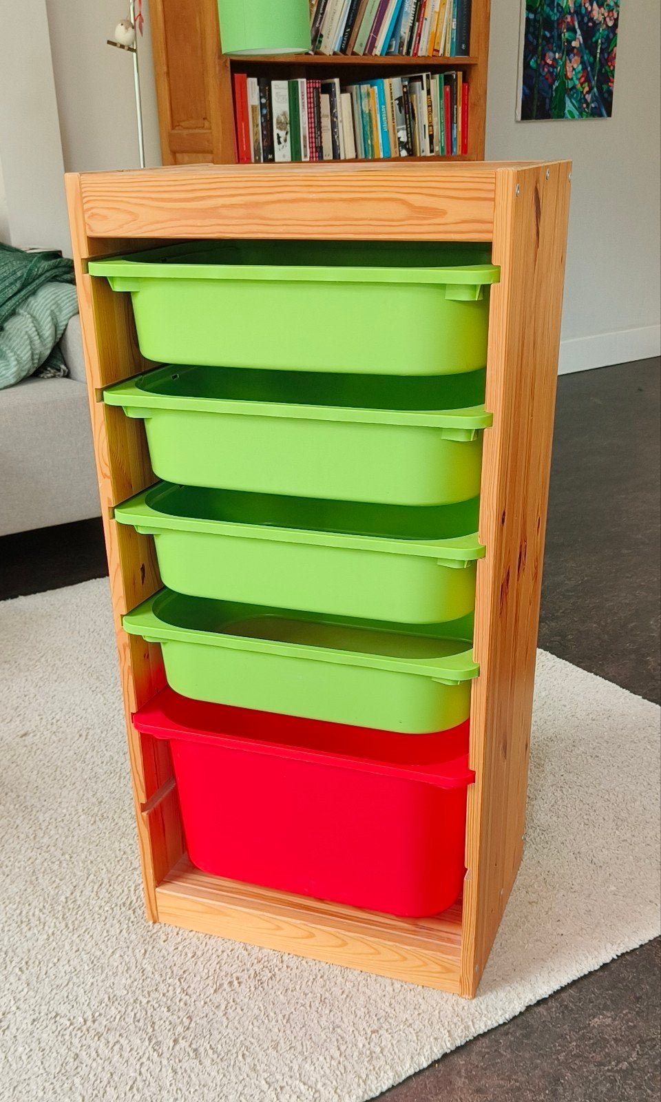 Ikea Trofast | opbergkast met bakken, Huis en Inrichting, Kasten | Ladekasten, Ophalen, Minder dan 50 cm, Gebruikt, 5 laden of meer