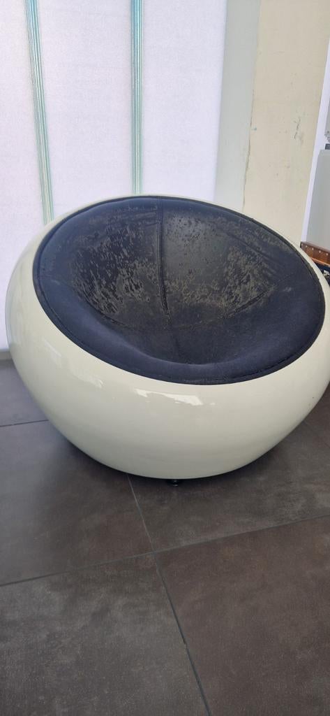 Gebruikte Ball Chair - Iconisch Design, Ophalen, Stof, Gebruikt, Wit
