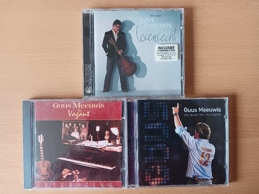 3 leuke originele cd's van Guus Meeuwis, Ophalen of Verzenden, Gebruikt, Levenslied of Smartlap