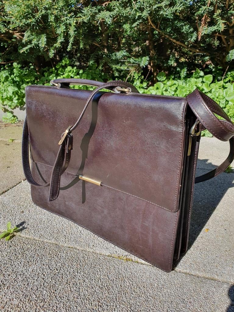 Verona Leren Dames Business Portfolio Aktetas Laptoptas, Overige merken, Bruin, Nieuw, Ophalen of Verzenden
