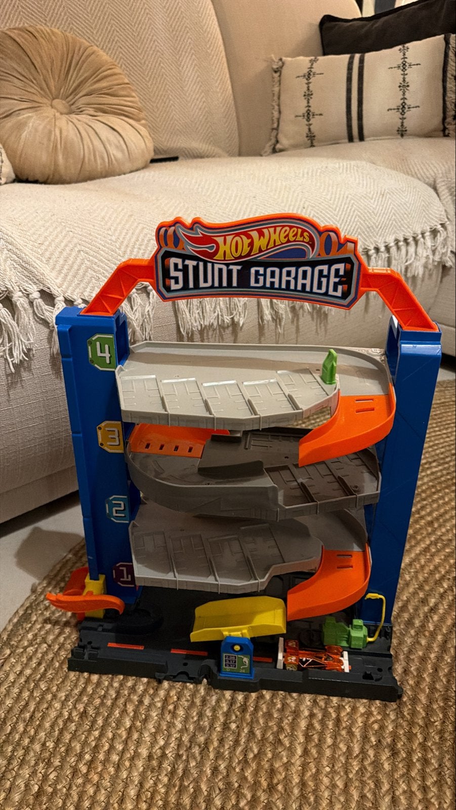 Hot Wheels Stunt Garage Racebaan - Zo goed als nieuw, Racebaan, Ophalen of Verzenden, Zo goed als nieuw, Hot Wheels