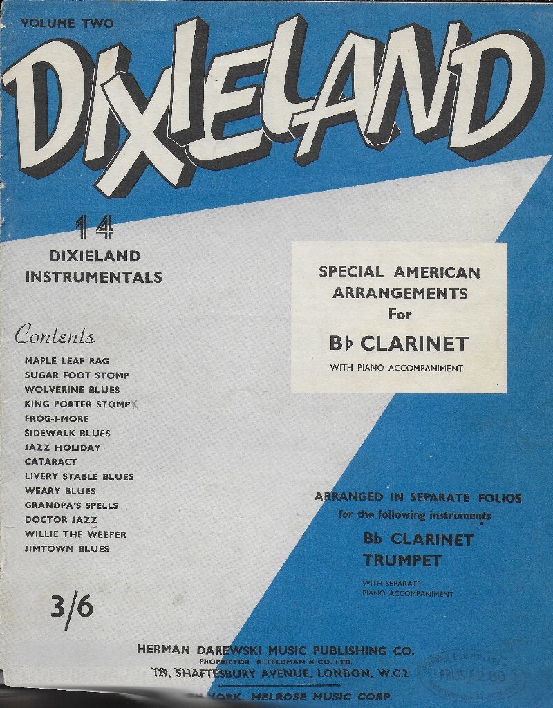 Bo704 bladmuziek dixieland instrumentals, Muziek en Instrumenten, Bladmuziek, Gebruikt, Artiest of Componist, Populair, Overige instrumenten