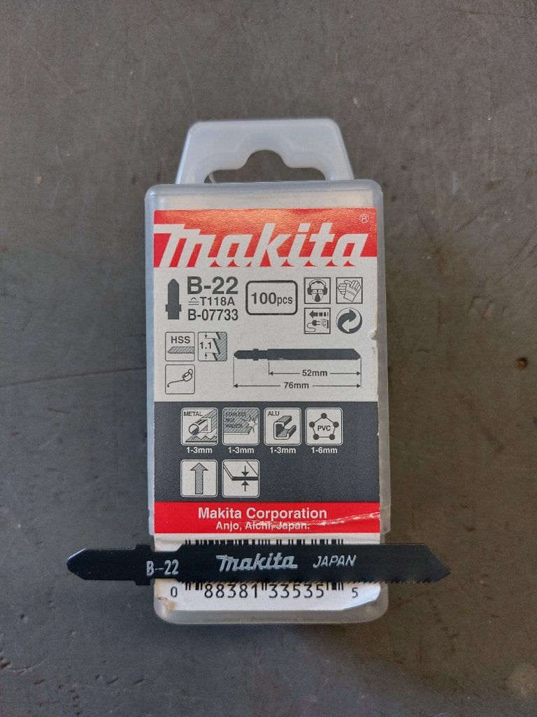 100x Makita B-07733 B22 Decoupeerzaagjes ijzerzaagjes NIEUW!, Nieuw, Ophalen of Verzenden, /, /