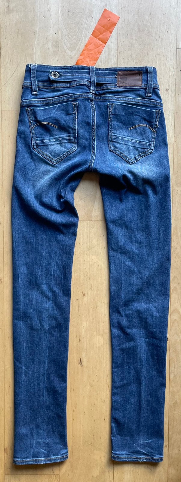 G star raw g-star midge saddle mid straight jeans W25 L32, Ophalen of Verzenden, Blauw, W27 (confectie 34) of kleiner