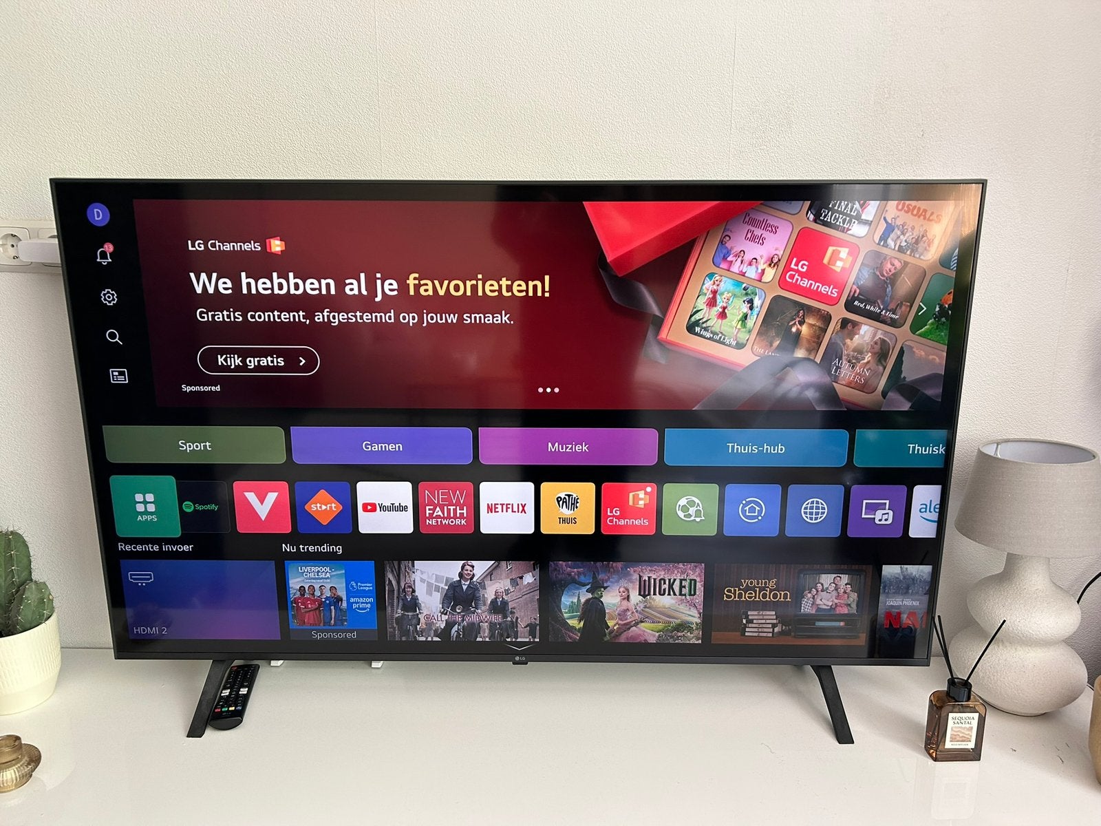 LG (model 55UR78006LK) Smart-TV 55 inch, Audio, Tv en Foto, Televisies, Ophalen, 50 Hz, Zo goed als nieuw, 100 cm of meer