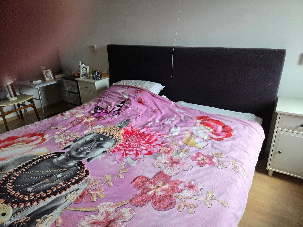 Boxspring, Huis en Inrichting, Slaapkamer | Boxsprings, Ophalen, Gebruikt, Zwart, Tweepersoons
