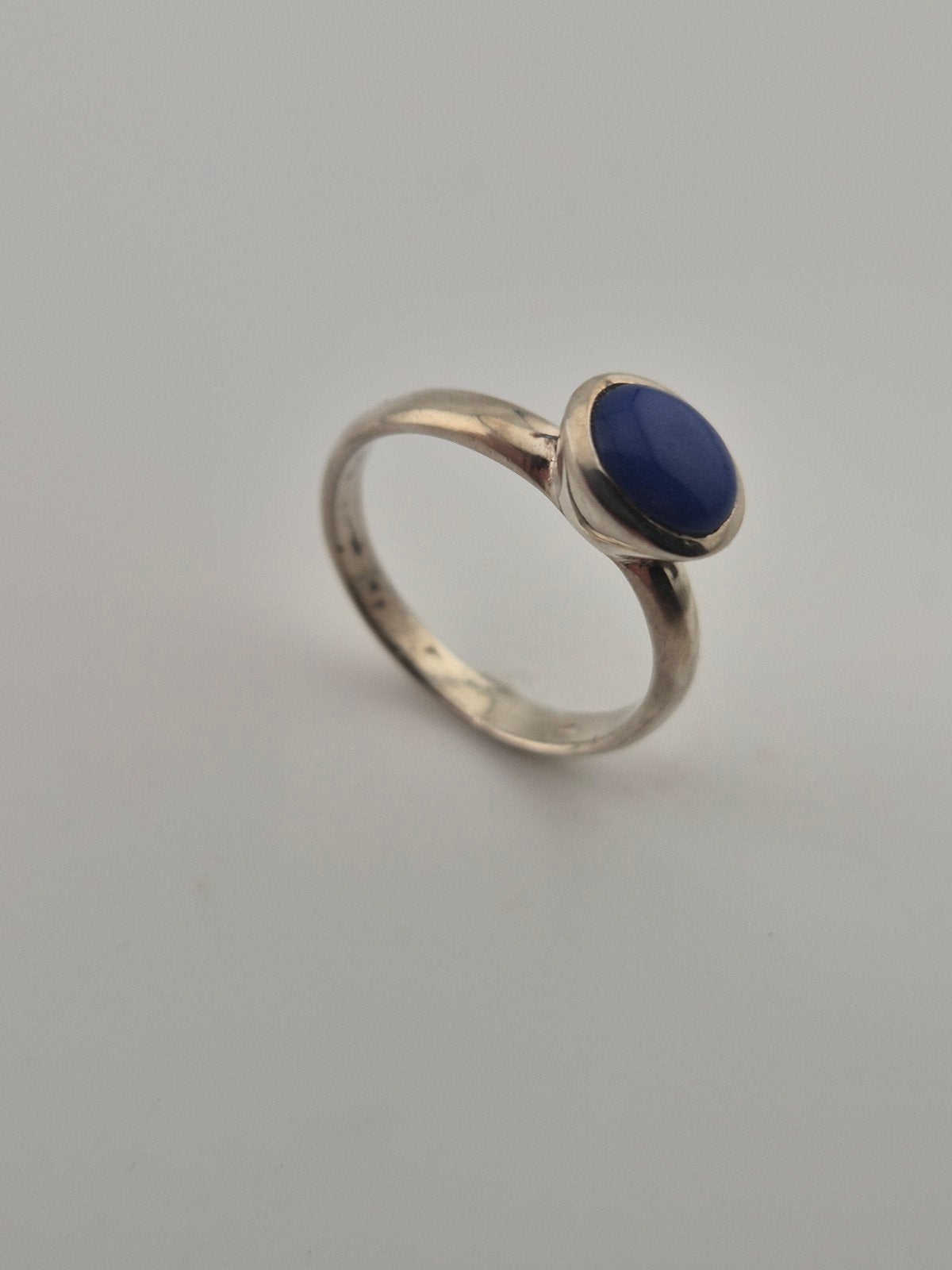 Prachtige Vintage 925 Sterling Zilveren Ring | Lapis Lazuli, Verzenden, Kleiner dan 17, Dame, Zilver