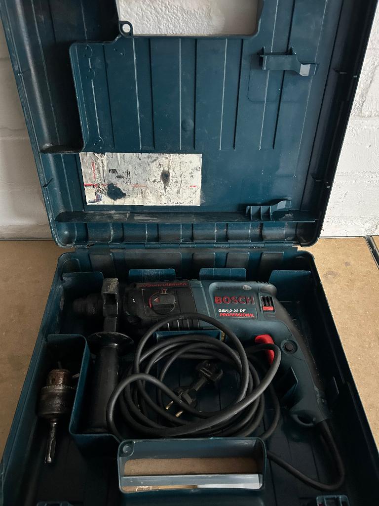 Bosch blauw klopboormachine, Doe-het-zelf en Verbouw, Gereedschap | Boormachines, Boormachine, Verzenden, Variabele snelheid, Gebruikt