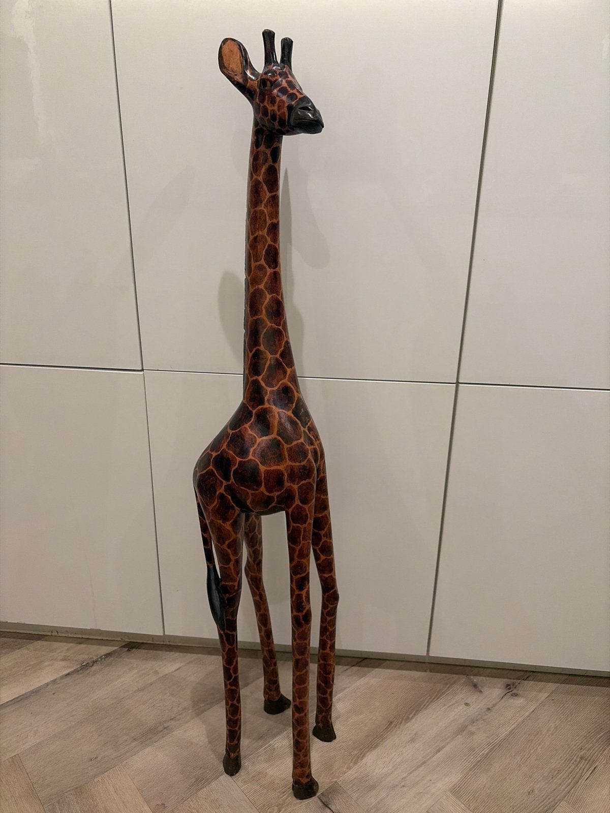 Decoratieve houten giraf - Handgesneden beeld, Ophalen, Hout, Gebruikt, Oosters