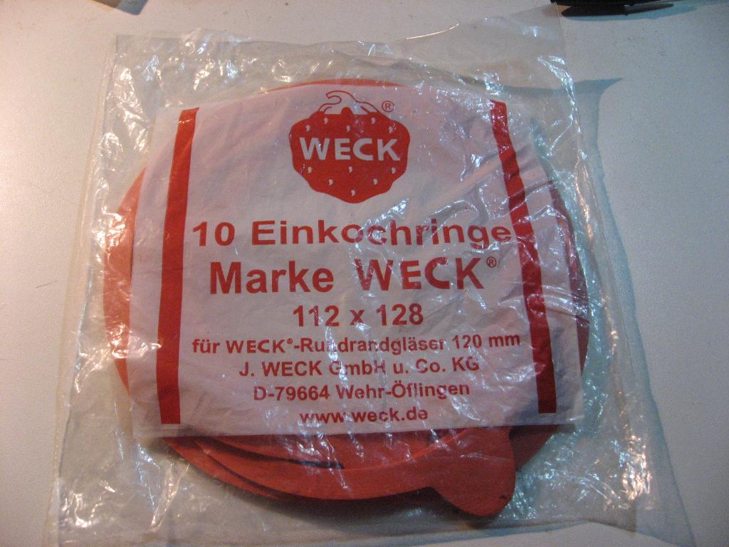 Weckpot/glas ringen 112 x 128  10 x, Ophalen of Verzenden, Zo goed als nieuw