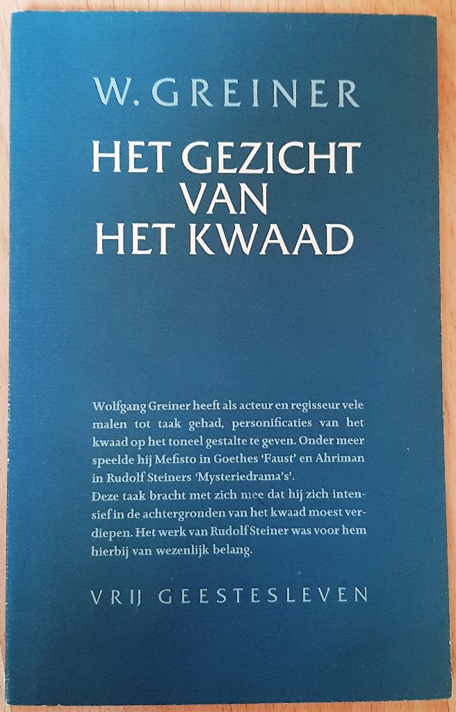 Het gezicht van het kwaad - W. Greiner, Gelezen, Overige typen, Ophalen of Verzenden, W. Greiner