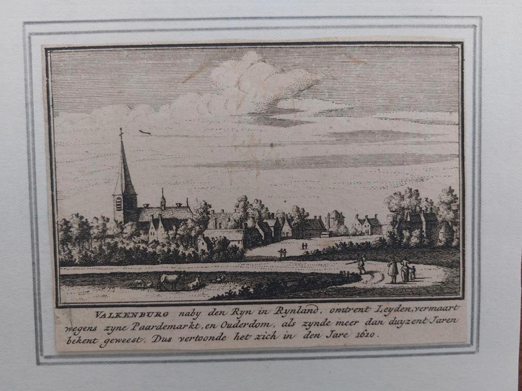 105 / Valkenburg nabij de Rijn Gravure A. Rademaker, Ophalen of Verzenden