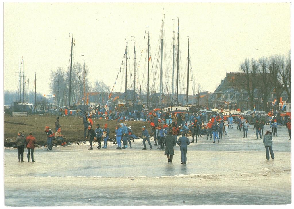 992221 Stavoren Fr elfstedentocht Nette kaart onbeschreven, Verzamelen, Ansichtkaarten | Nederland, Ophalen of Verzenden, 1980 tot heden