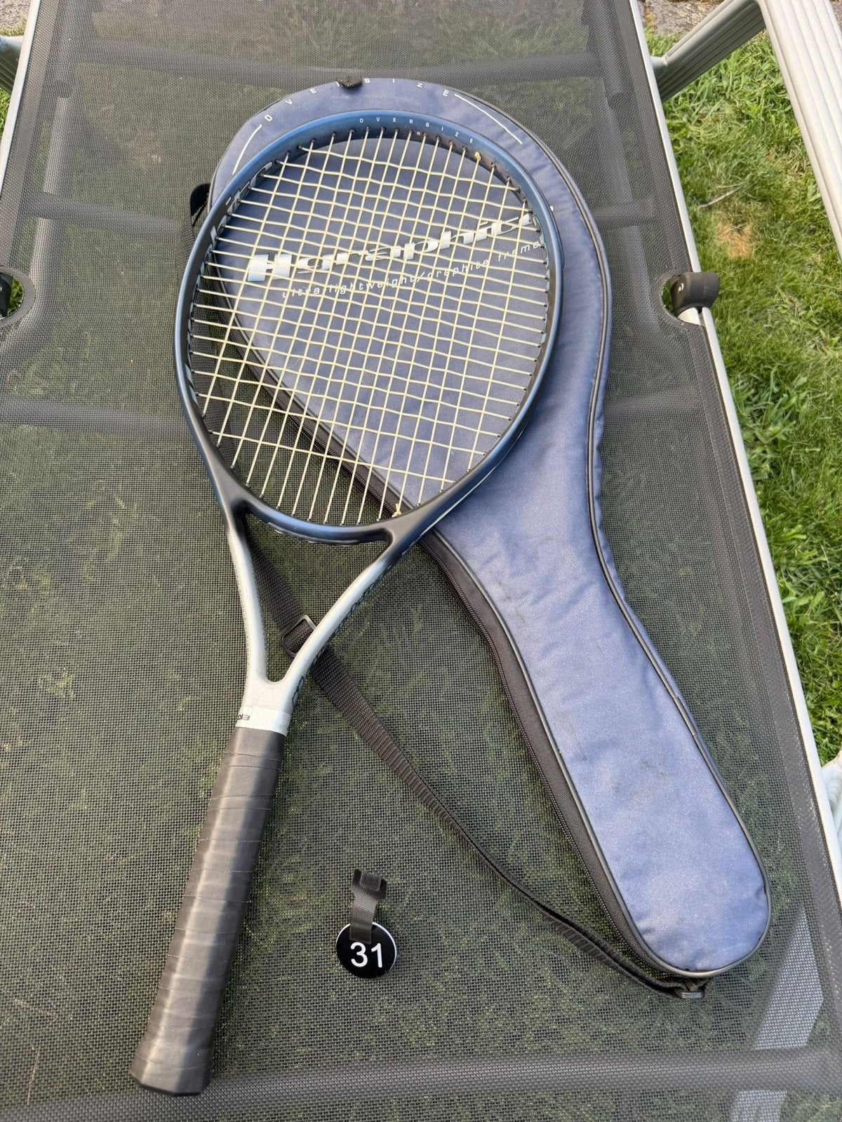 HGraphite tennisracket L3 met hoes - 320 gram, Gebruikt, Ophalen of Verzenden, Racket, L3