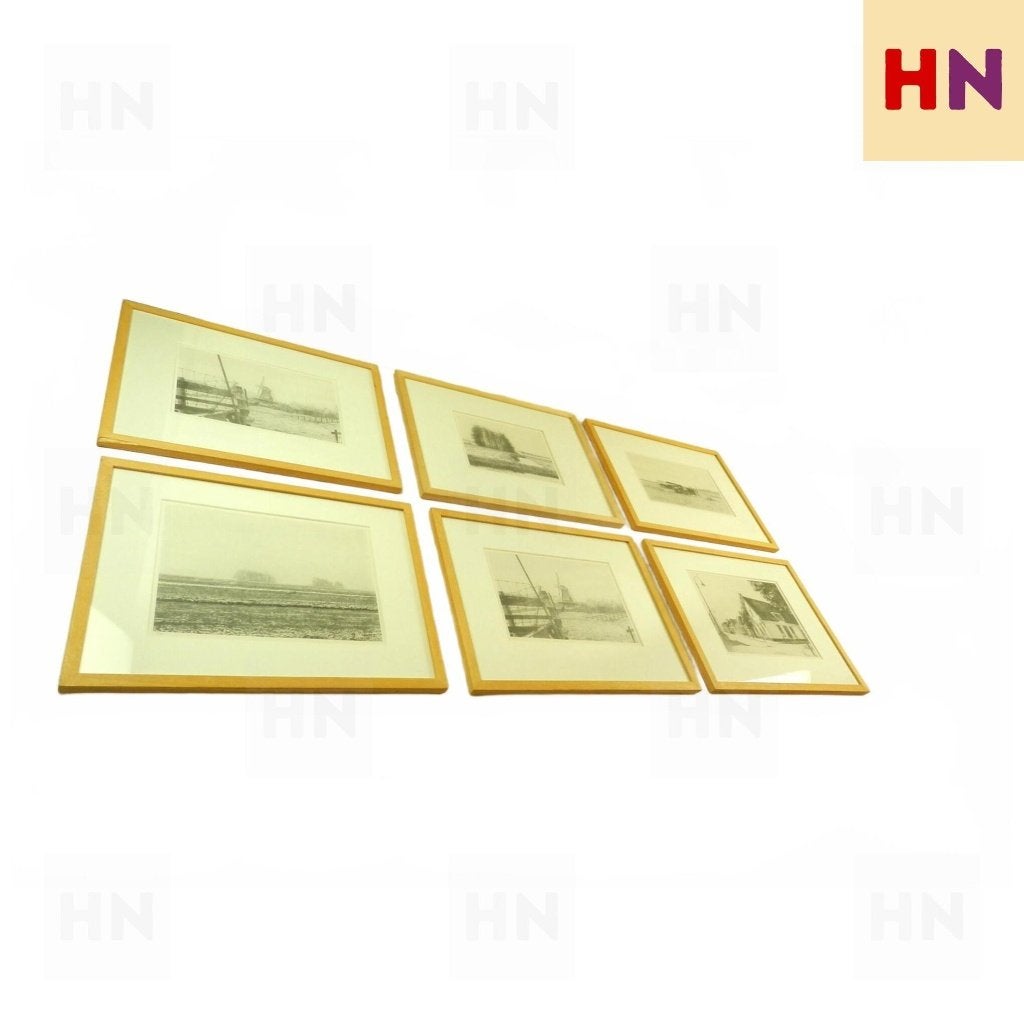 Set van 6 Gecertificeerde Etsen / Prenten - Chris Nobel, Antiek en Kunst, Kunst | Etsen en Gravures, 2000 tot heden, Ets, Ingelijst