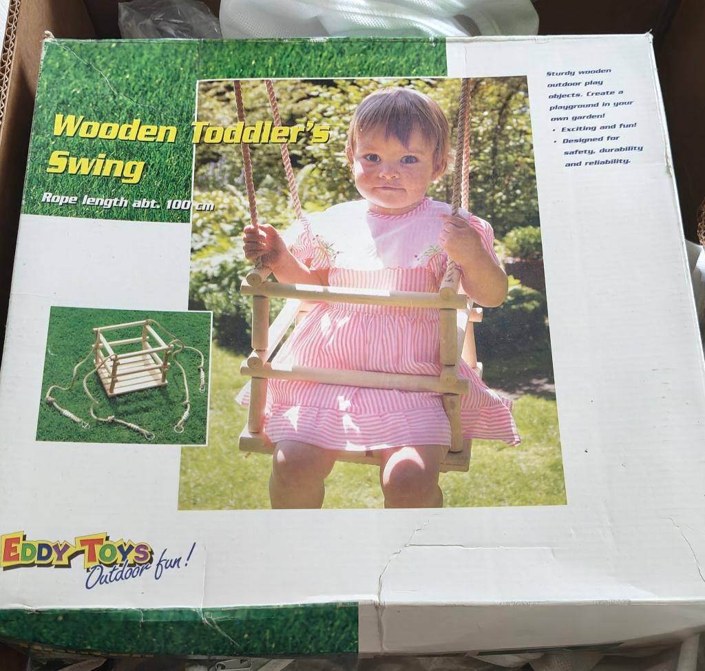 Houten schommel baby/peuter NIEUW, Ophalen of Verzenden, Nieuw, Schommel