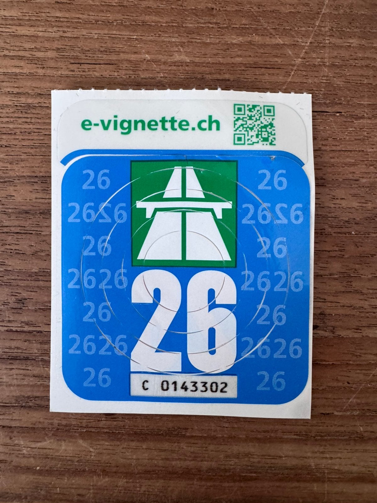 Te koop vignet Zwitserland met bon