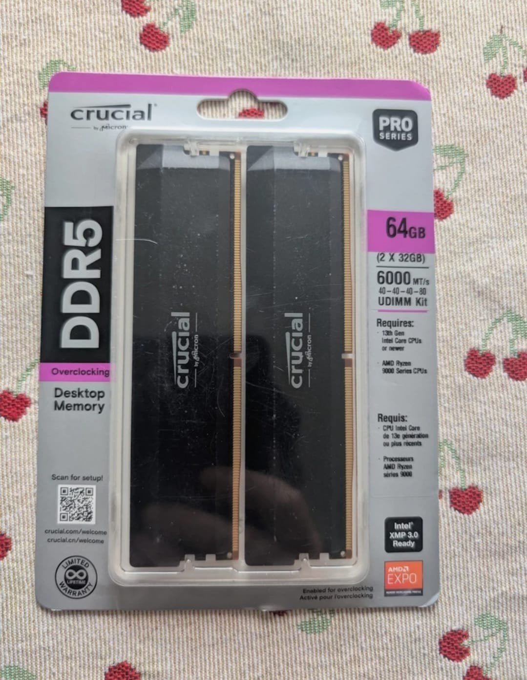 Crucial Pro DDR5 RAM 64GB (2x32GB) 6000MT/s Desktop, Computers en Software, RAM geheugen, Ophalen