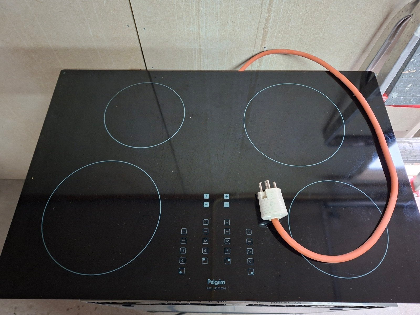 Pelgrim inductiekookplaat 4 kookzones - 77x51 cm, Ophalen, Gebruikt, 4 kookzones, Inbouw