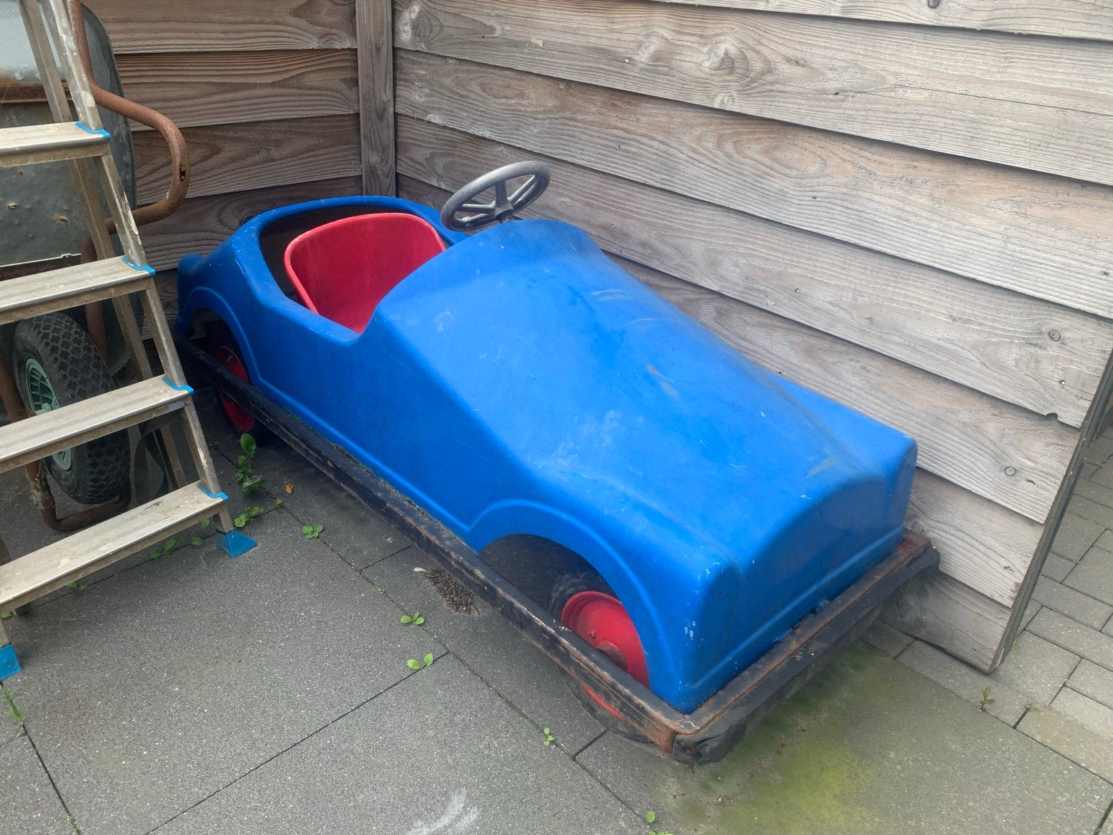 Originele Trapauto uit Verkeerspark Assen - Blauw, Ophalen, Gebruikt, Trapvoertuig